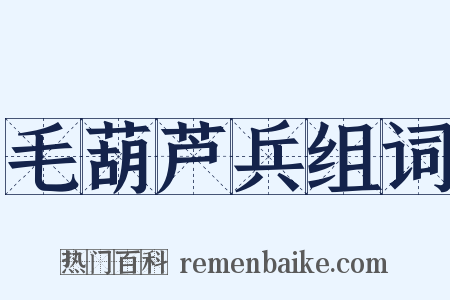 毛葫芦兵组词是什么意思的图片